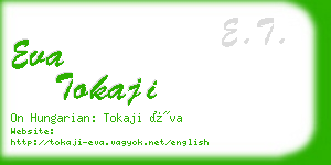 eva tokaji business card